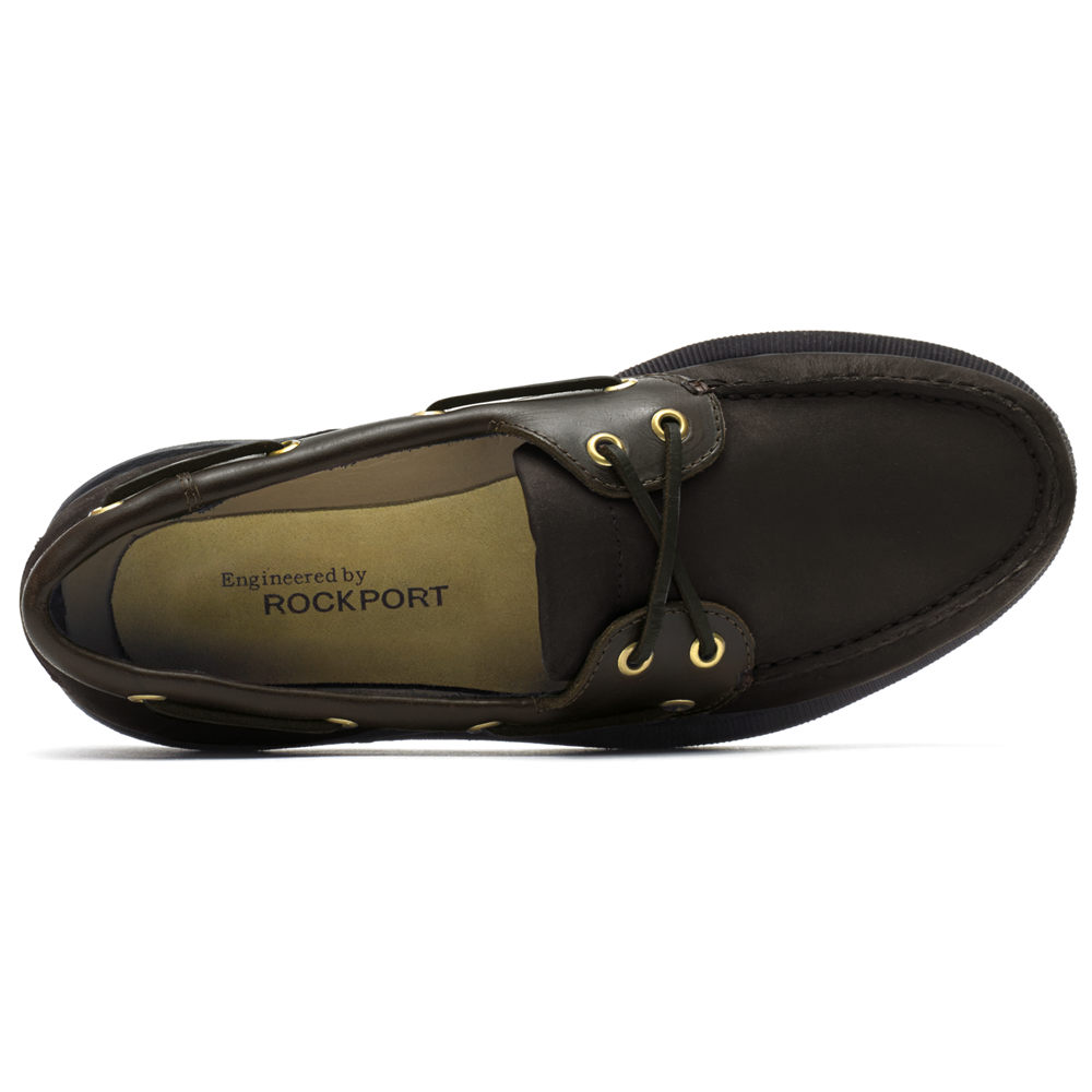 Rockport Boat Shoes For Mens Black - Perth - NW6954273